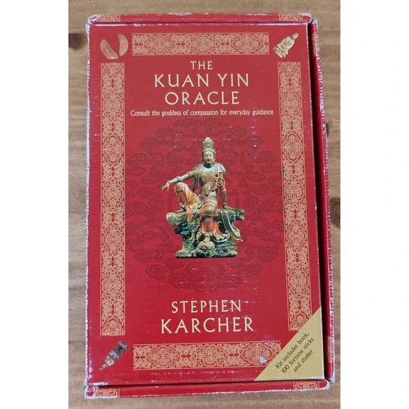 Kuan Yin Oracle Complete Set Stephen Karcher Fortune Sticks Book Box - Picture 2 of 6